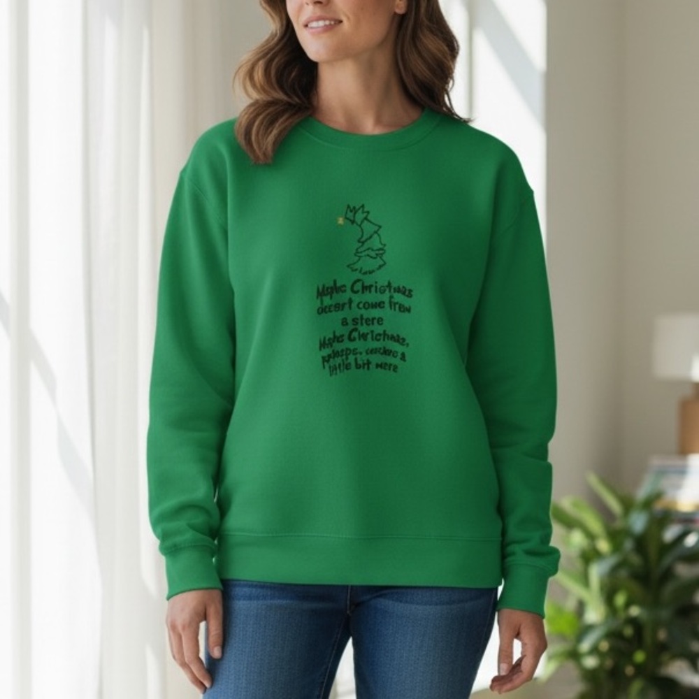 XL•GRINCH CHRISTMAS LESSON HOLIDAY SWEATSHIRT•CUSTOM MADE - Picture 7 of 17